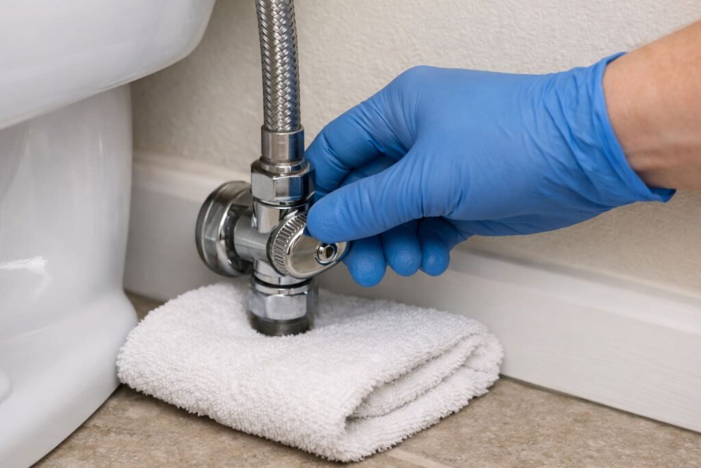 Check the shutoff valve