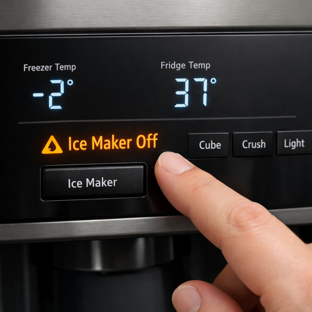 Fix 2: If You’re Not Connected to a Water Line, Turn the Ice Maker OFF
