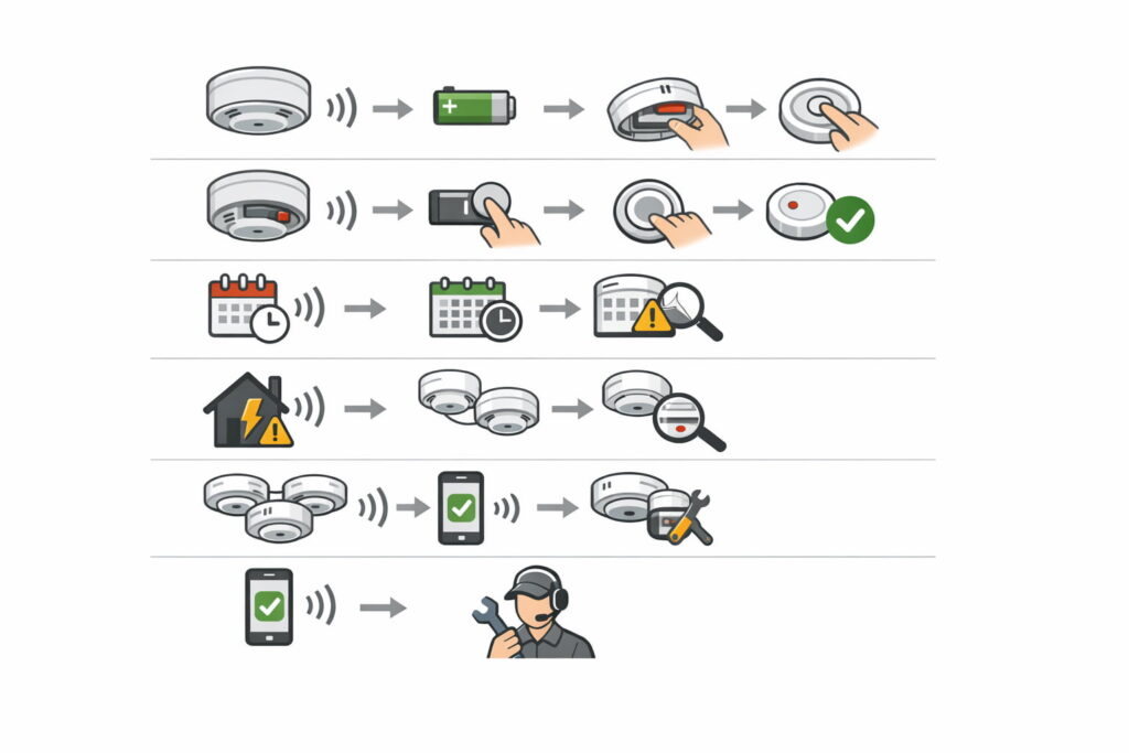 Quick diagnosis: match the chirp to the most likely cause