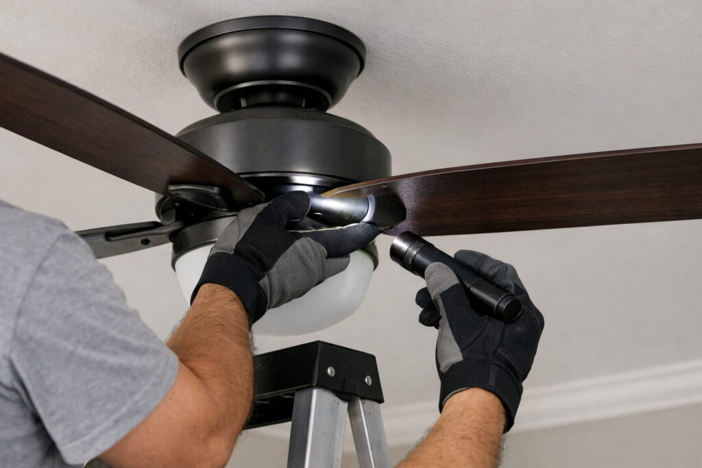 Step 2: Do the “spin test” to find blade drag or rubbing