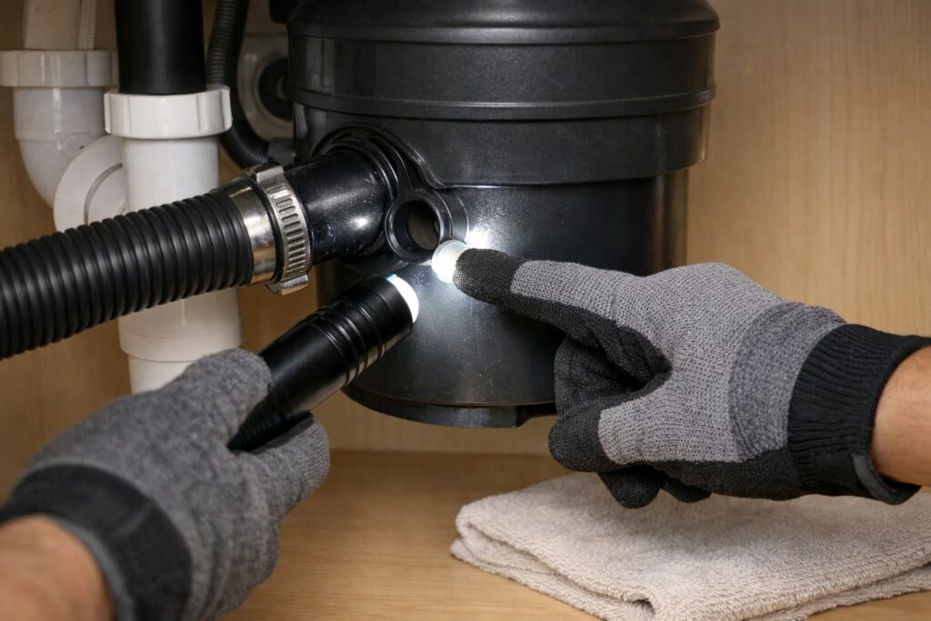 Step 2: Prevent the #1 “won’t drain” mistake (disposer plug)