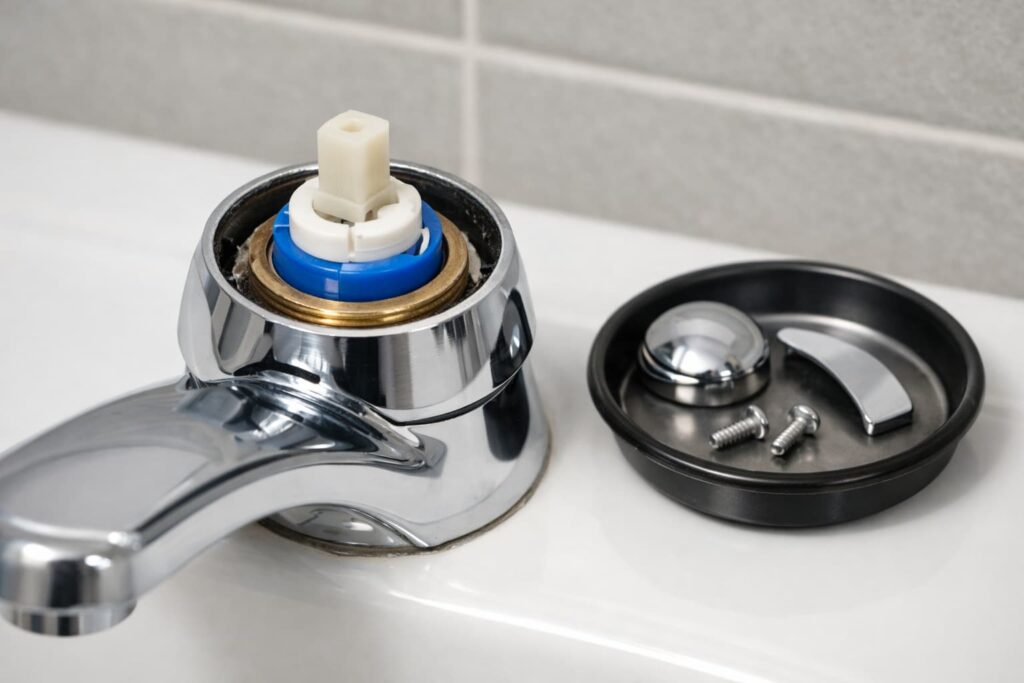 Step 3: Access and remove the cartridge/valve