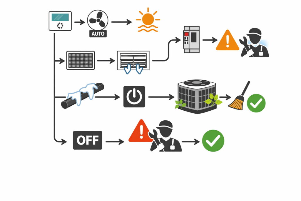 A Quick Homeowner-Safe Troubleshooting Flow