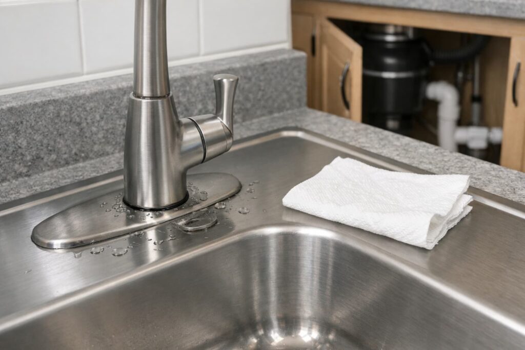 Kitchen Faucet Leaking at Base? Causes, Fixes, and When to Replace It